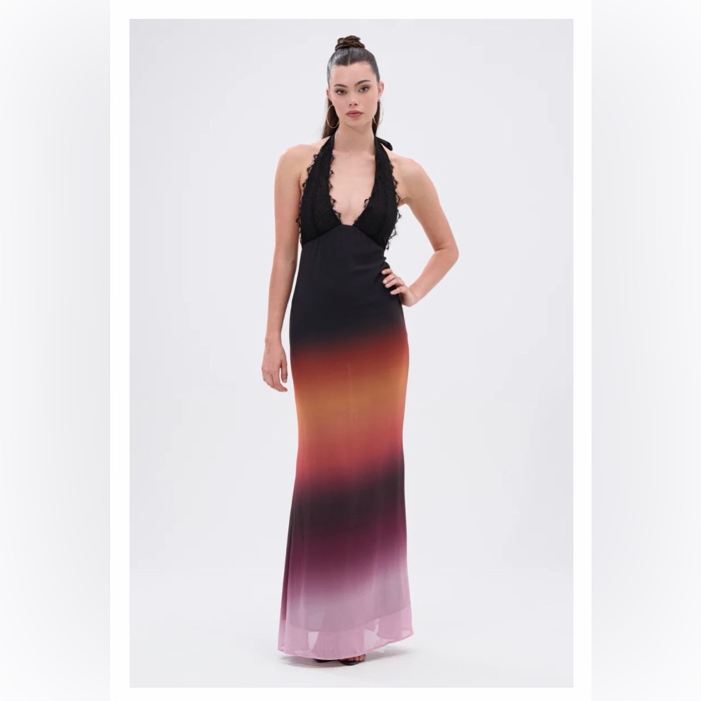 SUNSET DREAMING OMBRE MAXI DRESS - XL